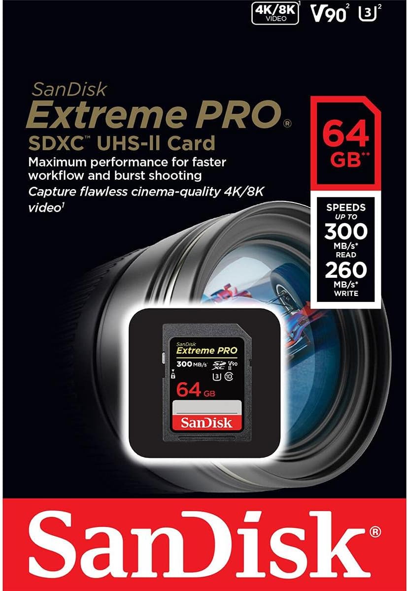 SanDisk SDSDXDK-064G-GN4IN 64GB Extreme PRO UHS-II SD Card