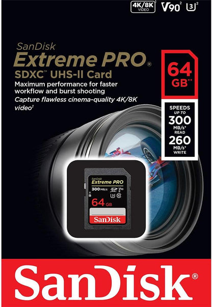 SanDisk SDSDXDK-064G-GN4IN 64GB Extreme PRO UHS-II SD Card