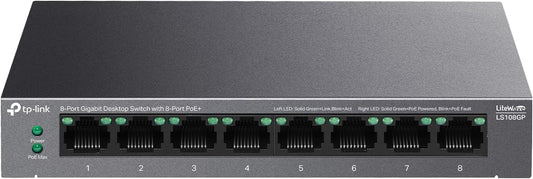 TP-Link LS108GP 8-Port Gigabit PoE+ Ethernet Switch