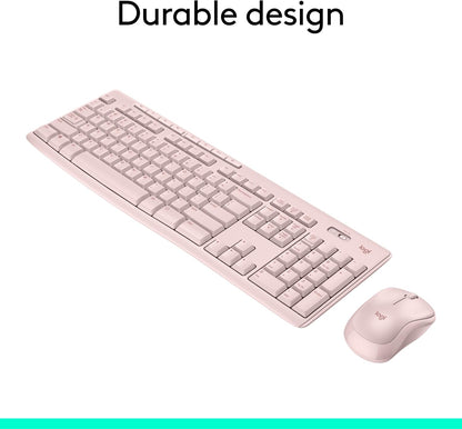 Logitech 920-013270 MK270 Wireless Keyboard and Mouse Combo Rose