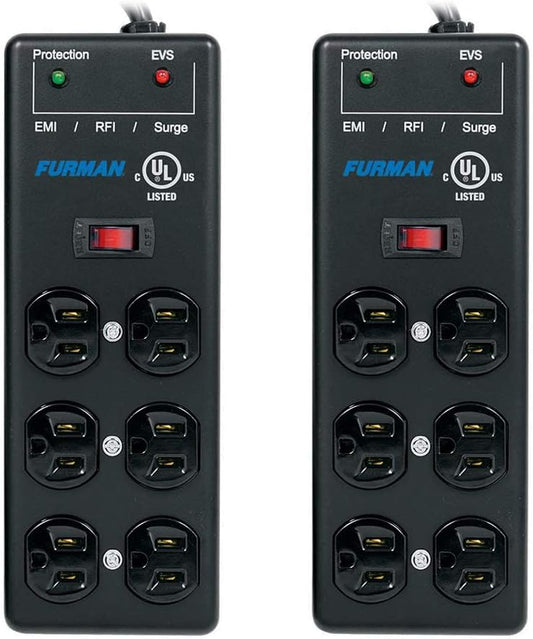 Furman SS-6B-PRO 6-Outlet 15' Surge Protector 2-Pack