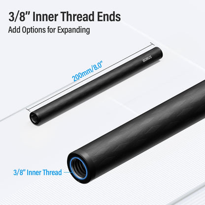 Sirui AM-CR200 15mm Carbon Fiber Camera Rail Rods, 8 inch (2-Pack)