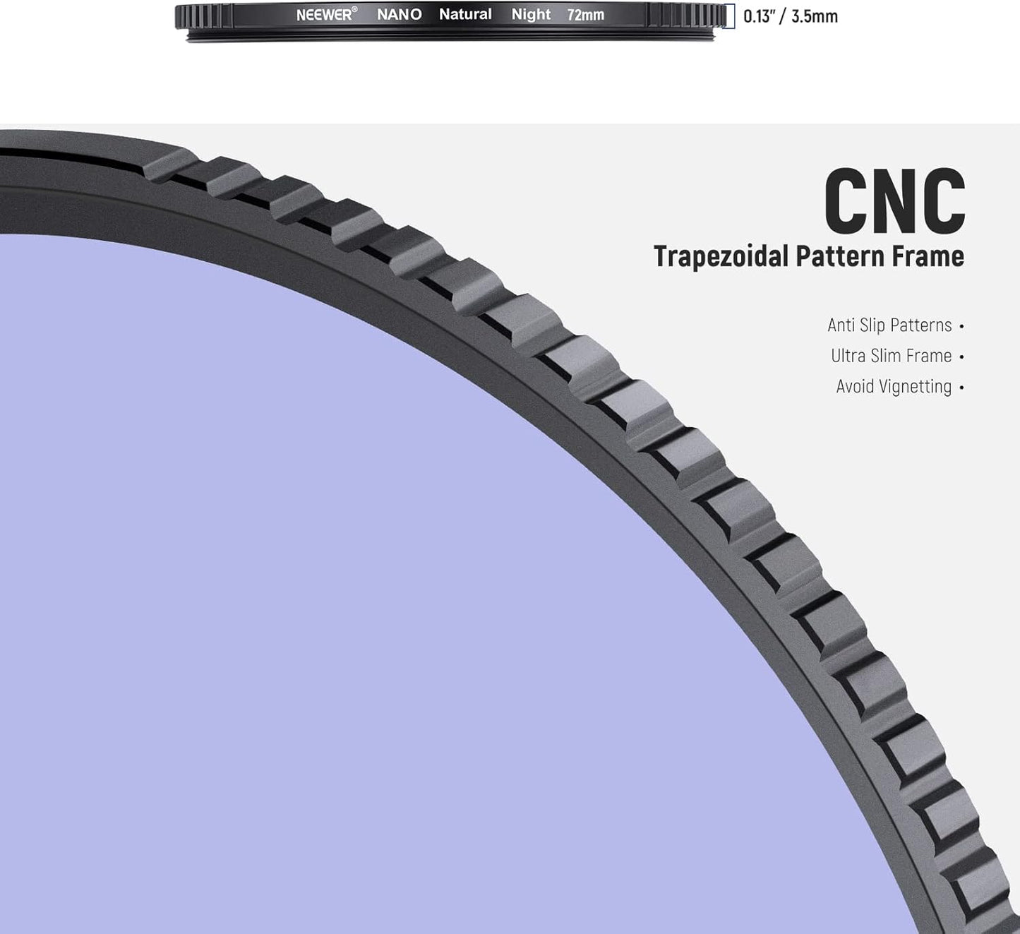 Neewer 10102110 72mm Natural Night Lens Filter HD