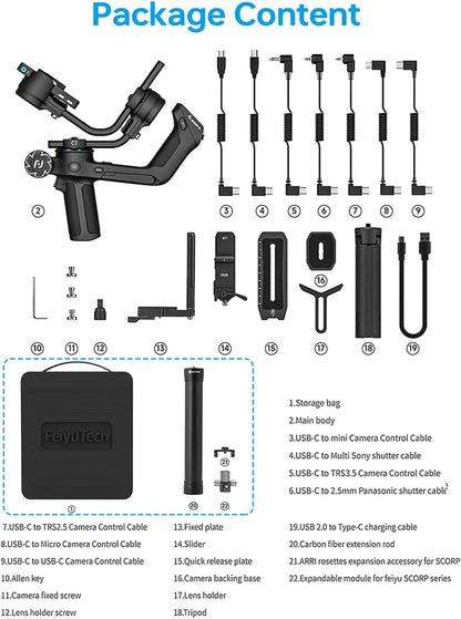 FeiyuTech F22KIT-SCOP832-OFY SCORP 2 Camera Gimbal Stabilizer