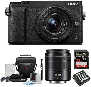 Panasonic LUMIX GX85WK 4K Mirrorless Camera with Lens Bundle