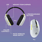 Logitech G435 Lightspeed Gaming Headset & Mouse Renewed