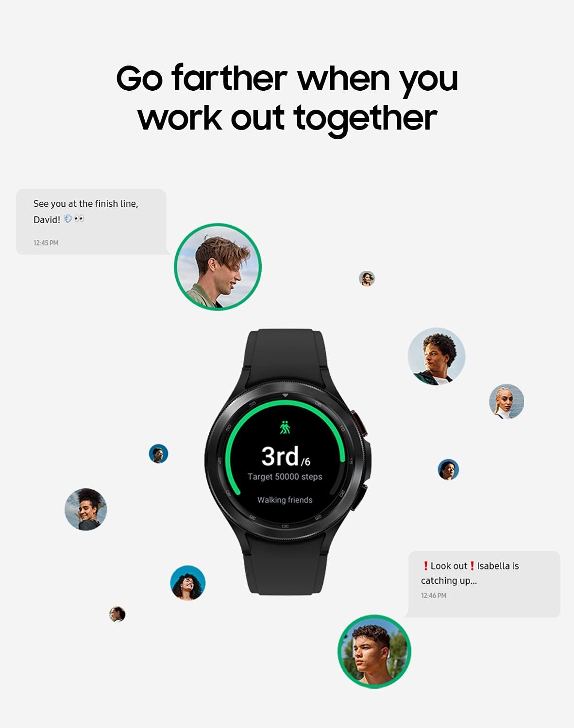 Samsung SM-R890NZKCXAA Galaxy Watch 4 Classic 46mm: Health & Fitness