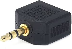 Monoprice 107204 3.5mm Stereo Plug to Dual Jack Splitter 3-Pack