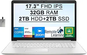 HP HP 17.3" FHD IPS Laptop i5 2TB SSD + 2TB HDD 32GB RAM