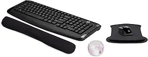 HP 300 Wireless Keyboard & Mouse Combo - Gel Pad Bundle