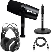 Shure MV7 XLR/USB Podcasting Microphone Bundle