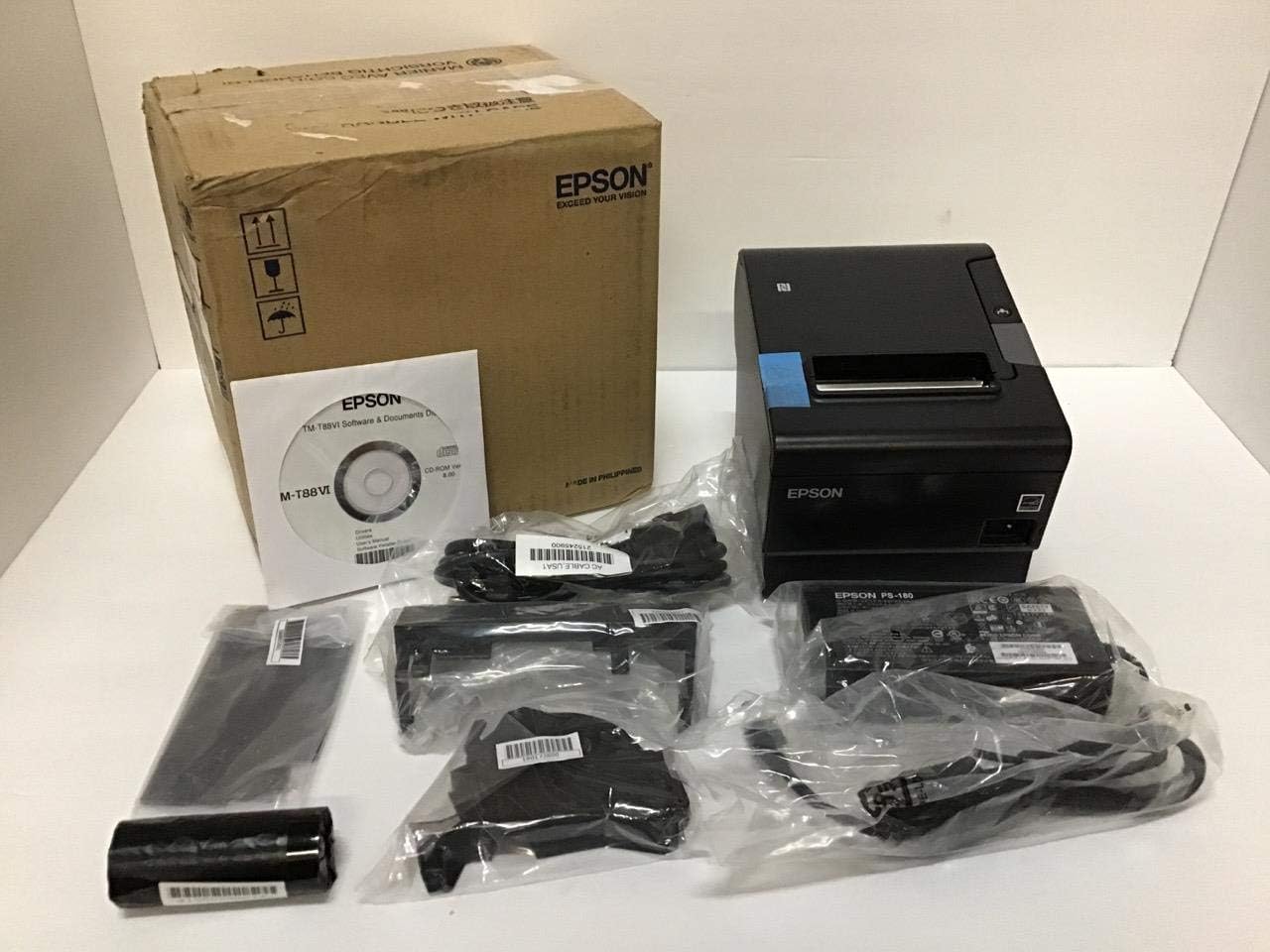 Epson C31CE94061 TM-T88VI Thermal Receipt Printer Ethernet USB Serial