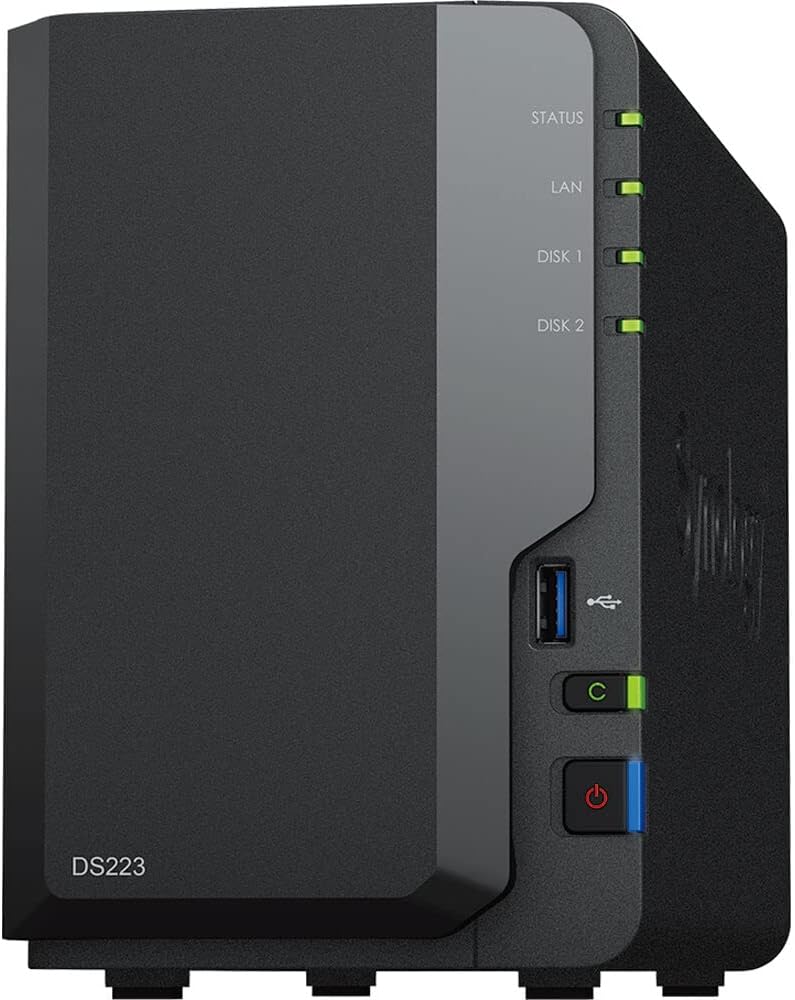 Synology DS223 DiskStation NAS 16TB HDD Storage