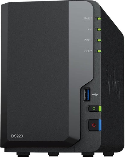 Synology DS223 DiskStation NAS 16TB HDD Storage