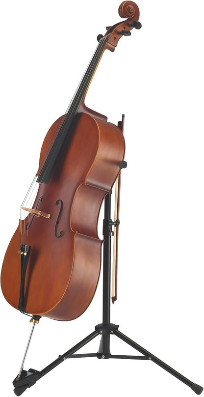 K&M 14110 Adjustable Height Cello Stand w/Bow Holder