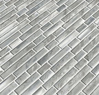 MSI AMZ-MD-00177-SAM Silver Canvas Glass Tile Sample
