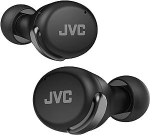 JVC HAA30TB Compact Wireless Earbuds ANC Gaming Low-Latency Black — main product image