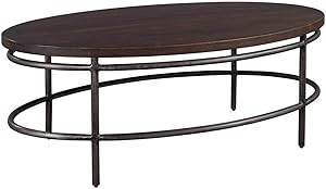 Misc Oval Solid Wood Coffee Table - Brown Industrial — main product image
