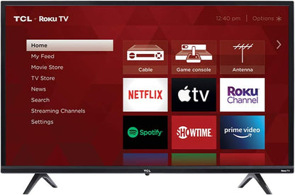TCL E9TCL32S335 32" 3-Series Roku TV Bundle
