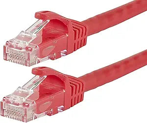 Monoprice 111388 Flexboot Cat5e Ethernet Patch Cable 7ft Red