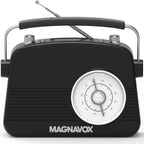 Magnavox Retro Dual - Bluetooth Alarm Clock Radio - Black