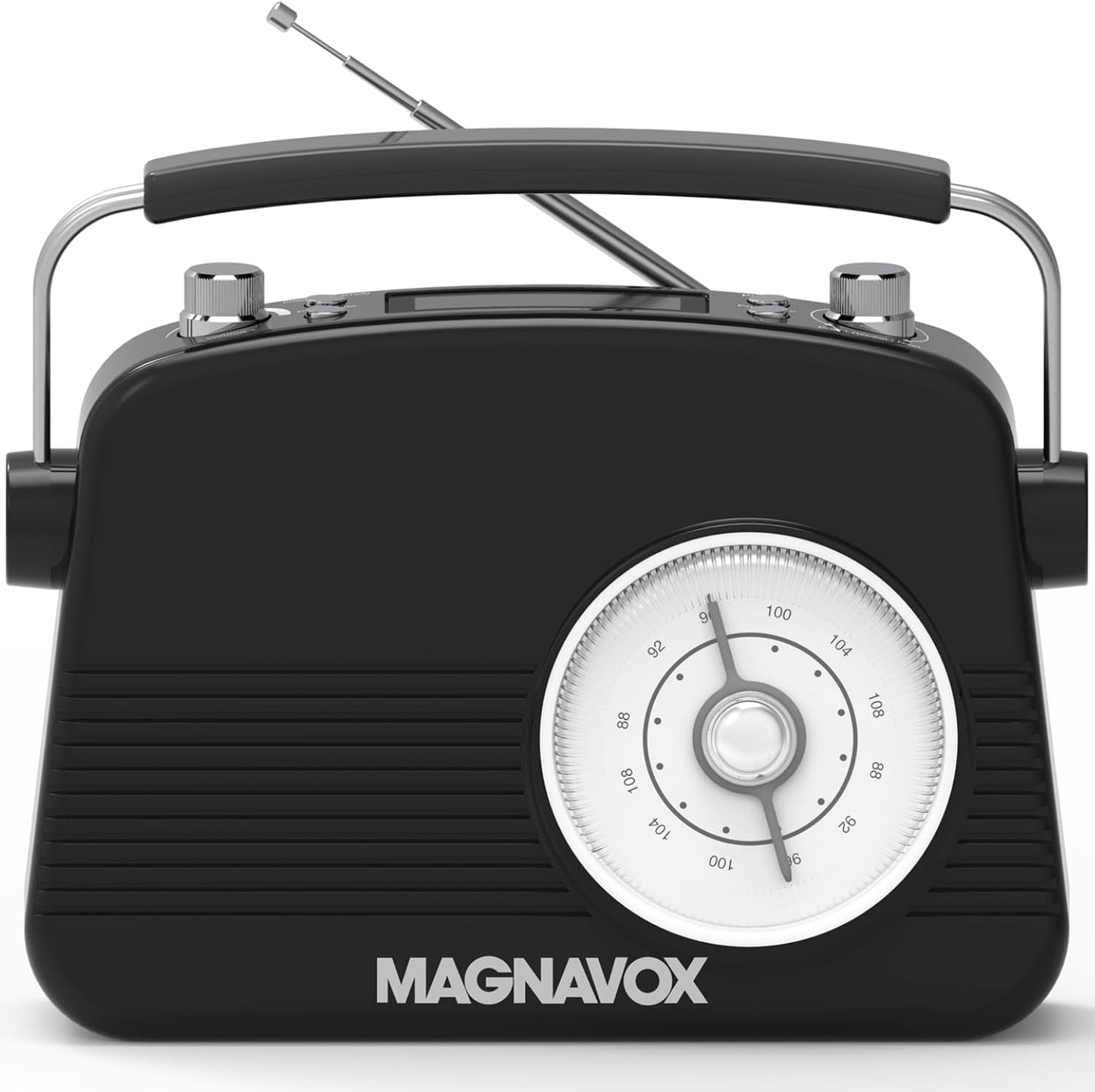 Magnavox Retro Dual - Bluetooth Alarm Clock Radio - Black
