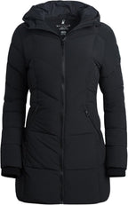 Spyder c88b3e5c Women's Hooded Long Puffer Jacket