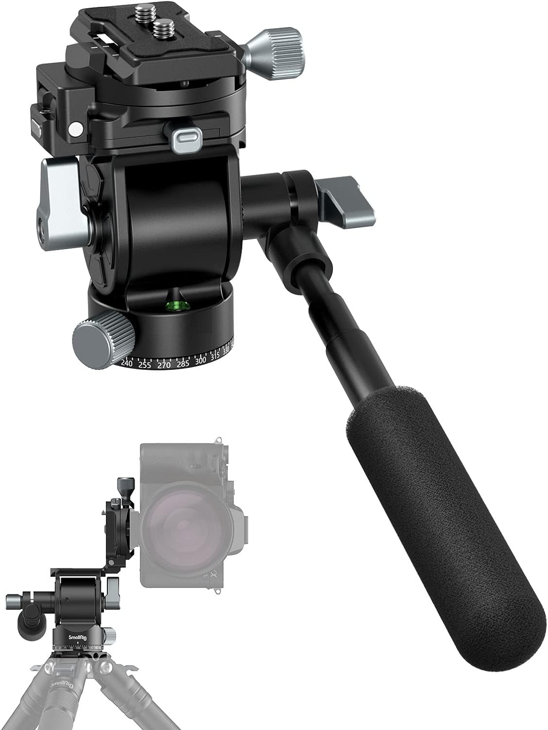SmallRig 4104-CF-FBA-US Pan Tilt Fluid Video Head
