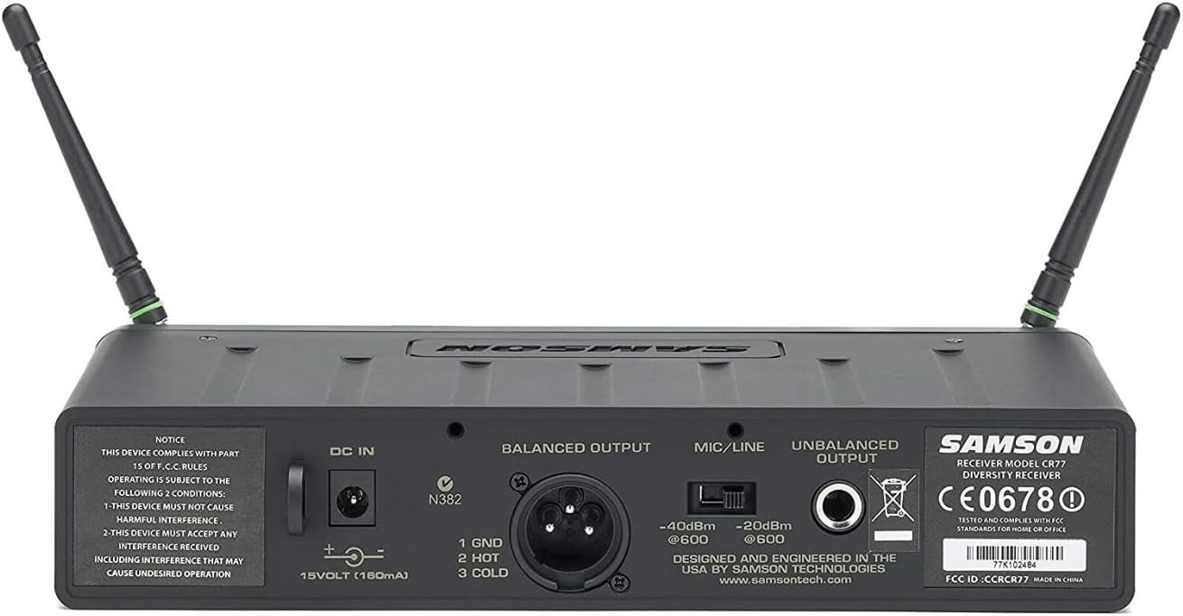 Samson SW7A7SQE-K3 Airline 77 Fitness Headset System