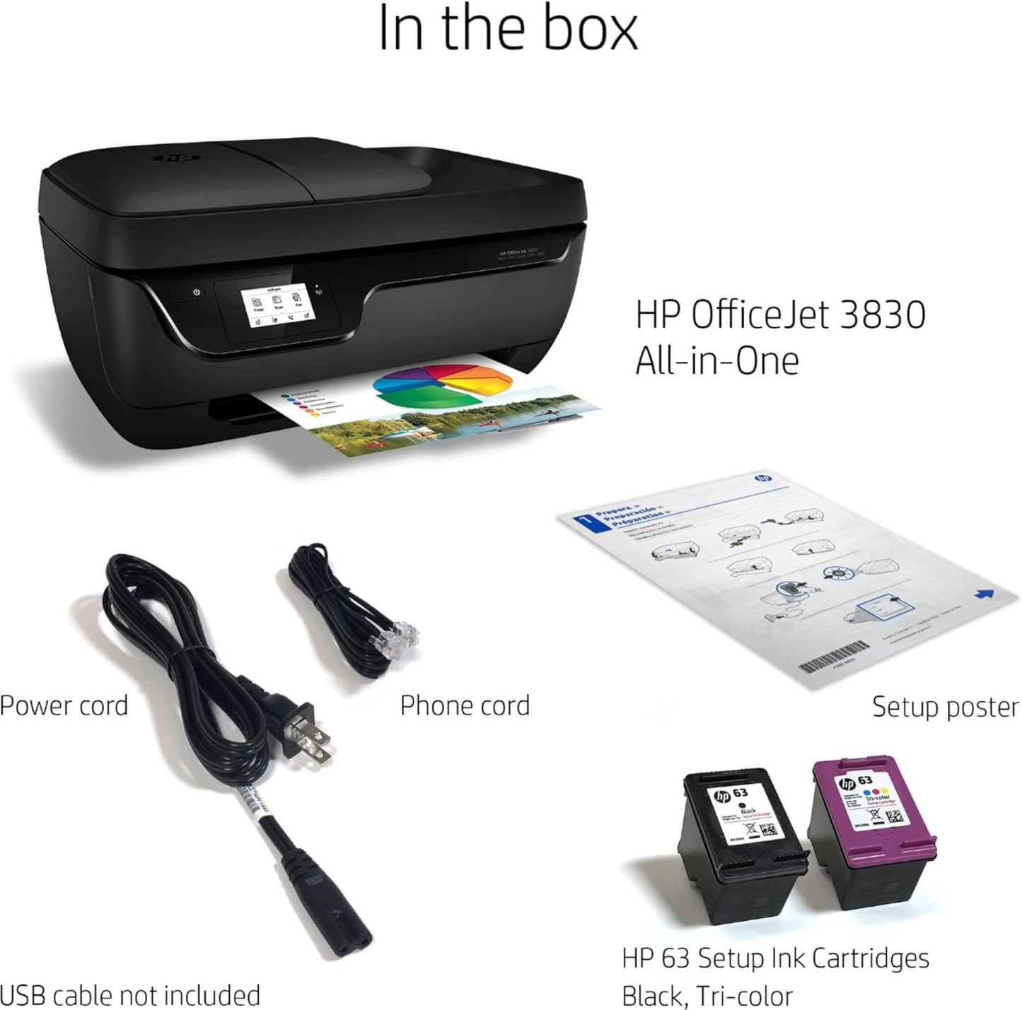 HP BD-OJ3830-C OfficeJet 3830 All-in-One Printer Bundle