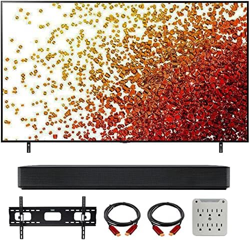 LG 55NANO75UPA 55-Inch 4K UHD Smart NanoCell TV Bundle