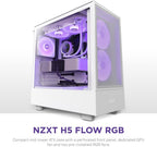 NZXT CC-H51FW-R1 H5 Flow RGB White ATX Case