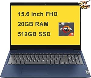 Lenovo IdeaPad 3 Ryzen 5 Laptop - 20GB 512GB SSD FHD