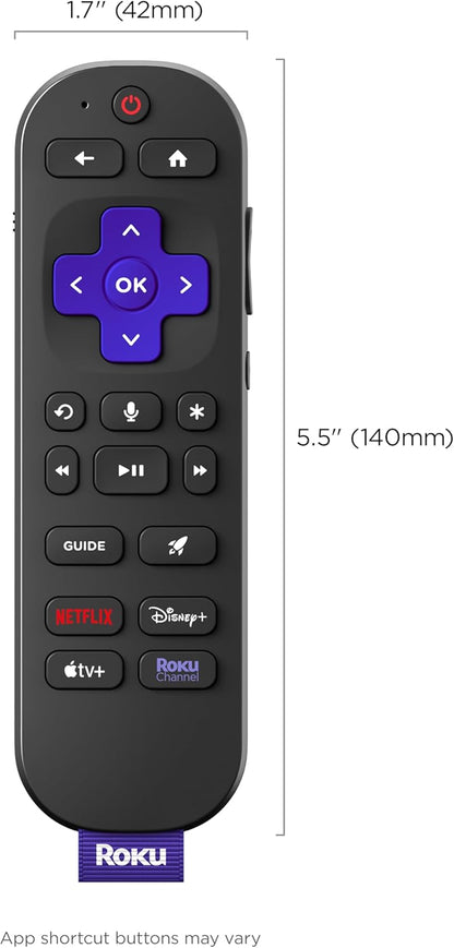 Roku RCB1R Voice Remote Pro (2nd Ed.) Rechargeable