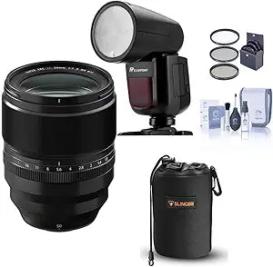 Fujifilm XF 50mm f/1.0 Lens with Flash & Accessories Bundle