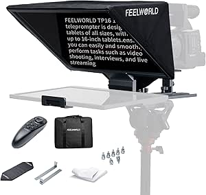 FEELWORLD 16 inch Tablet Teleprompter with Remote — main product image