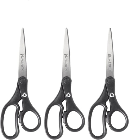 Westcott 15585 Kleenearth 8-Inch Straight Scissors 3-Pack