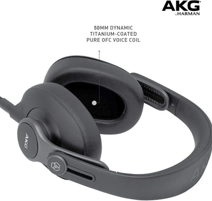 AKG K371 Pro Audio Over-Ear Studio Headphones (Renewed)