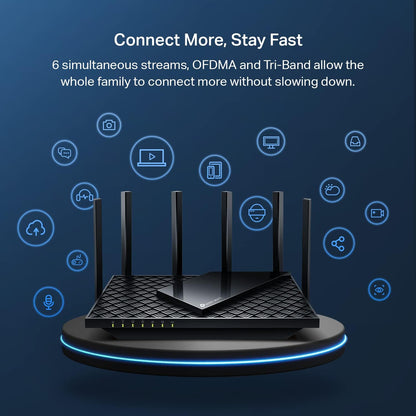 TP-Link Archer AXE75 AXE5400 Tri-Band WiFi 6E Router