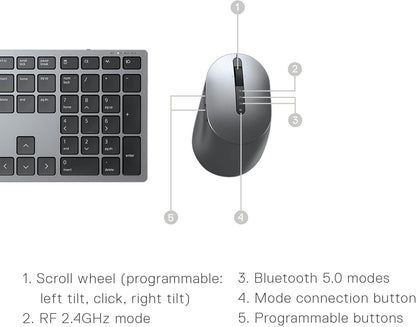Dell KM7321W Premier Multi-Device Wireless Keyboard and Mouse