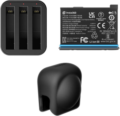 Insta360 X3 Fast Charge Battery Lens Cap Bundle