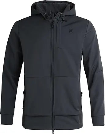 Spyder Men's Fitted Hooded Hybrid Tech Jacket — main product image