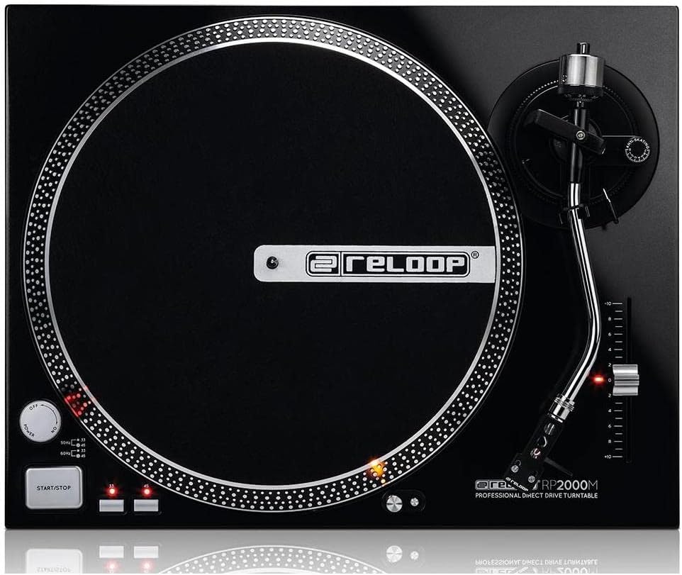 Reloop AMS-RP-2000-M Direct Drive DJ Turntable - Black