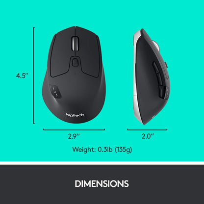 Logitech M720 Triathlon Wireless Mouse - Renewed