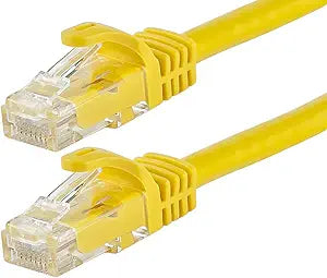 Monoprice 111390 Cat6 Ethernet Patch Cable 7ft Yellow Flexboot