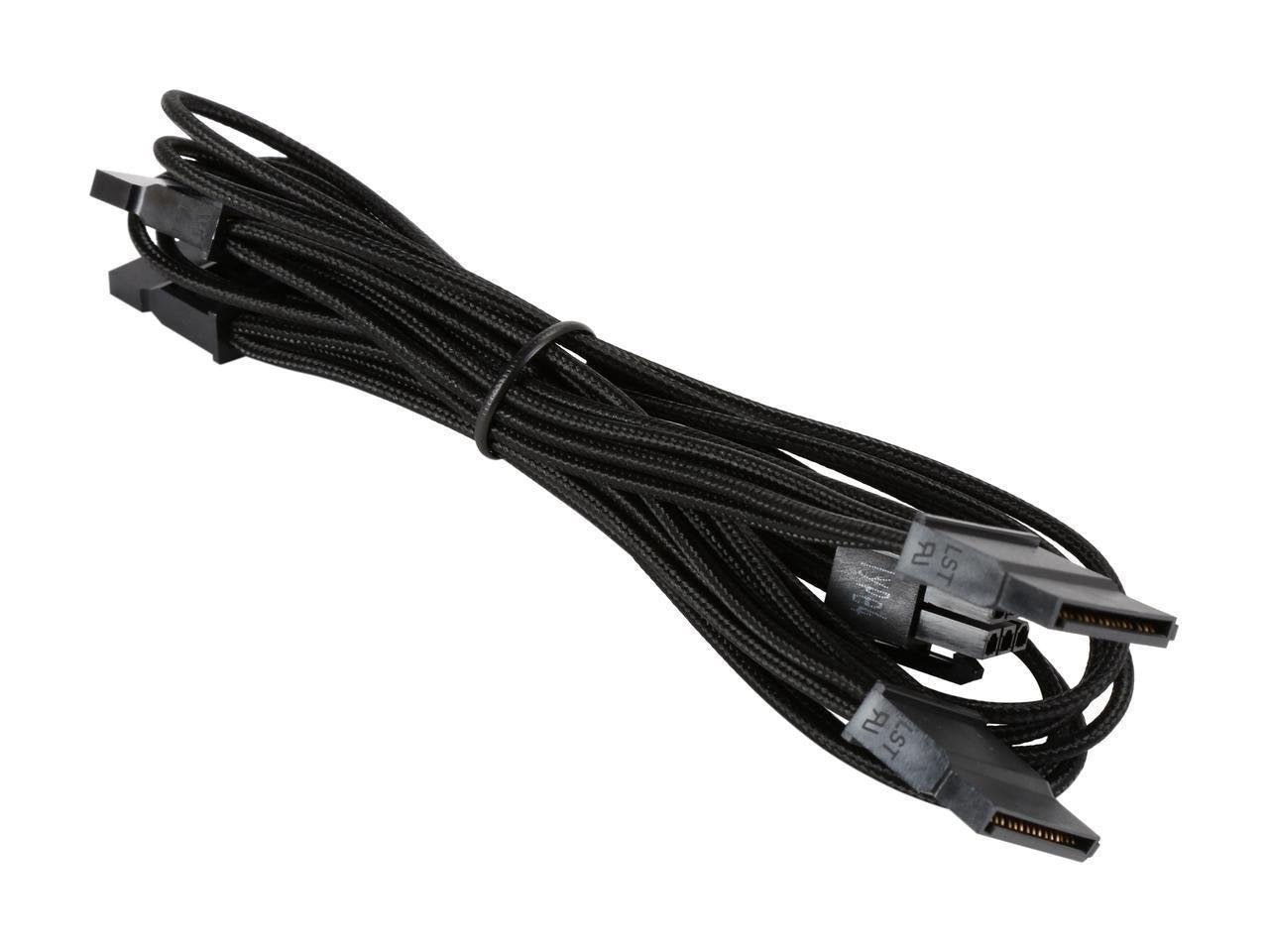 Corsair CP-8920186 Premium Sleeved SATA Cable - Black