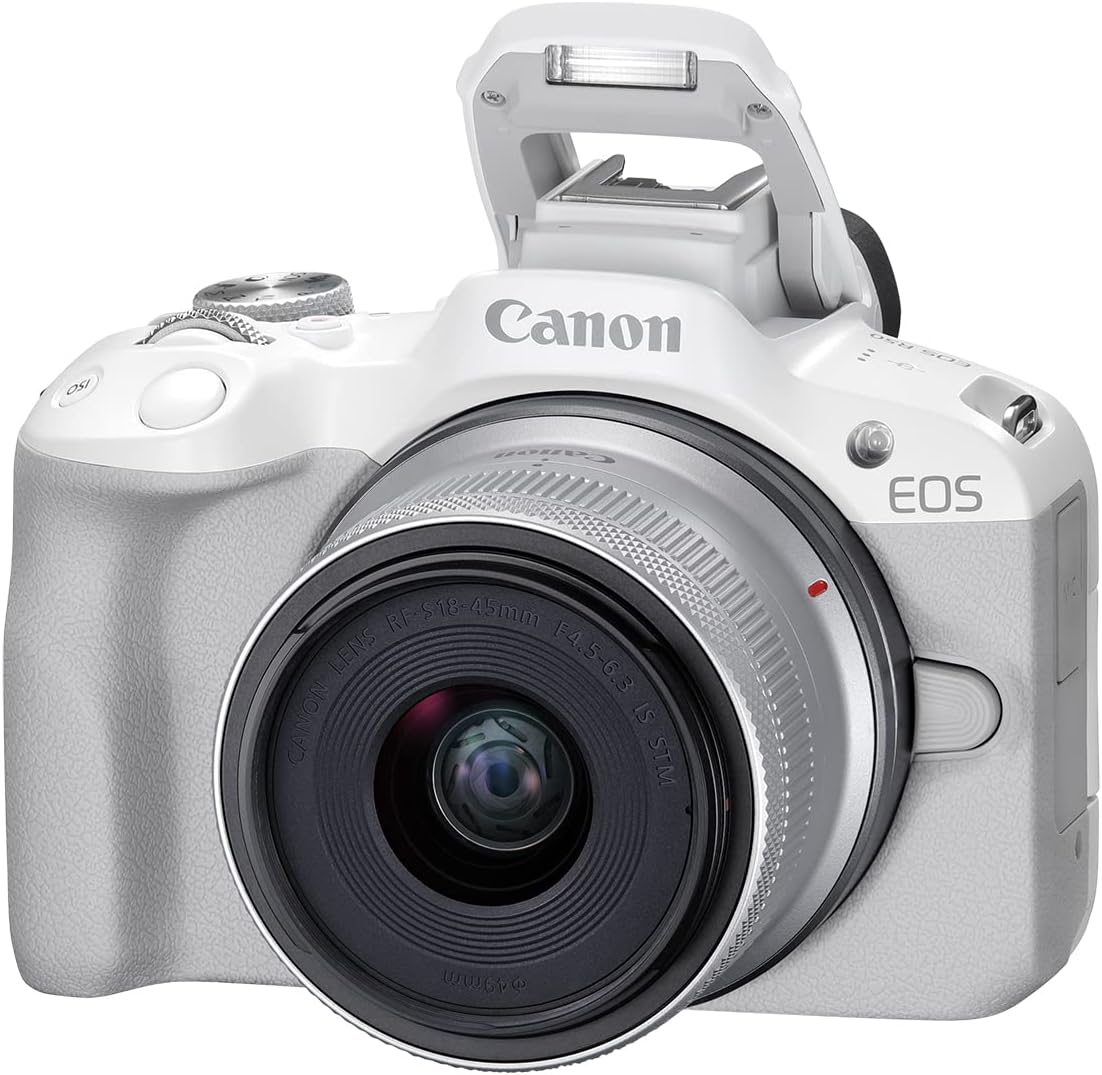 Canon 5812C012 EOS R50 White Mirrorless Camera Kit