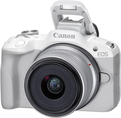 Canon 5812C012 EOS R50 White Mirrorless Camera Kit