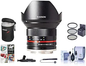Rokinon 12mm f/2.0 Manual Lens Canon M Bundle