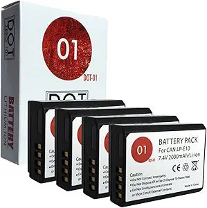 Canon CNLPE10B4B4 T6 Battery Bundle
